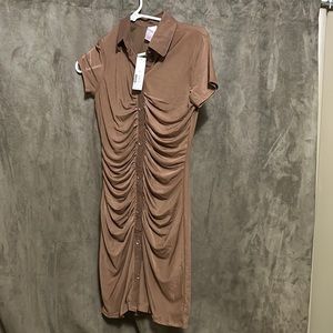 Item 119 no boundaries women’s button down brown top